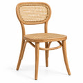 Chaise à dossier arrondi et assise ajourée, beige